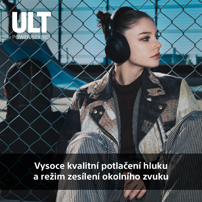 Sluchátka Sony ULT WEAR - Prodloužená záruka zdarma po registraci šedá/zelená Sluchátka Sony ULT WEAR - šedá/zelená