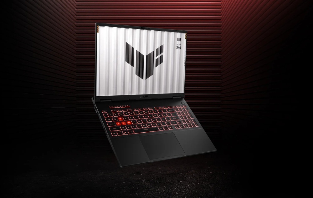 Notebook Asus TUF Gaming A16 šedý Herní notebook Asus TUF Gaming A16 s otevřeným displejem je připravený na hraní i náročnou práci