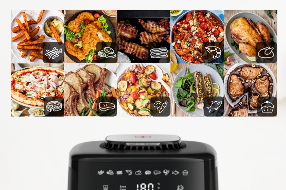 Fritéza horkovzdušná Tefal EY5568E0 Easy Fry Silence černá Fritéza horkovzdušná Tefal EY5568E0 Easy Fry Silence černá
