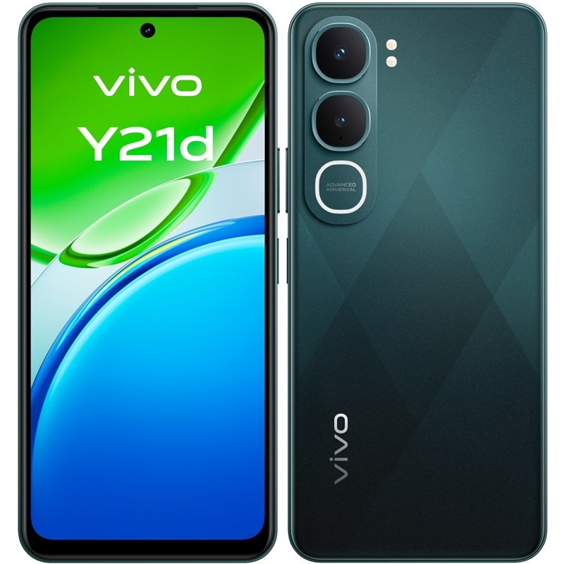 Smartphone vivo Y21d, 4 GB / 256 GB, zelená barva.