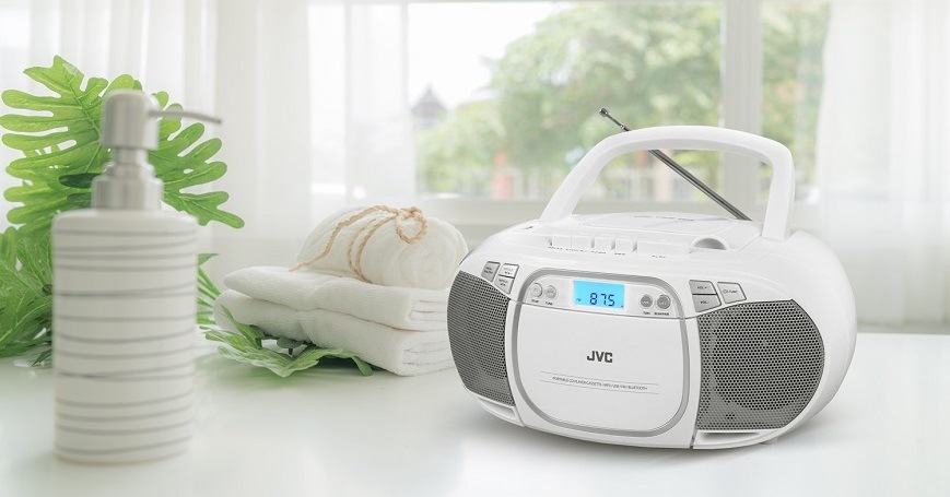 Radiomagnetofon s CD JVC RC-E451W bílý Radiomagnetofon s CD JVC RC-E451W bílý