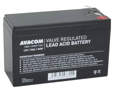 Olověný akumulátor Avacom 12V 9Ah F2 HighRate