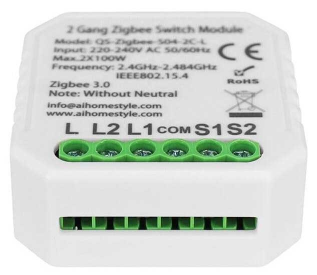 Modul IMMAX NEO SMART kontroler (L) V4 2-tlačítkový Zigbee 3.0, TUYA