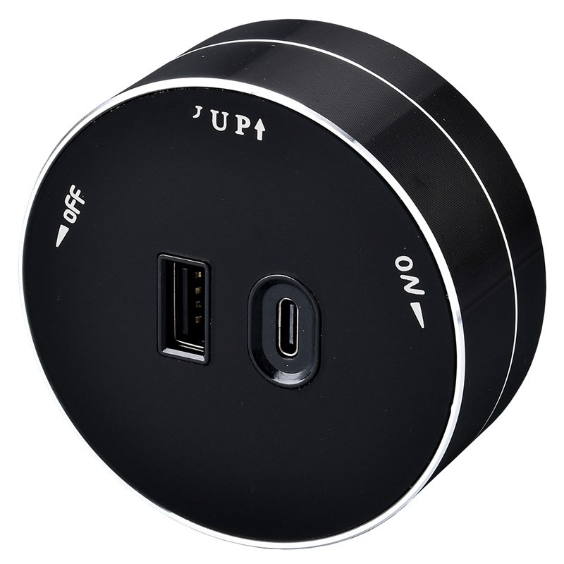 Zásuvkový modul Viking USB, USB-C černý Zásuvkový modul Viking USB, USB-C černý