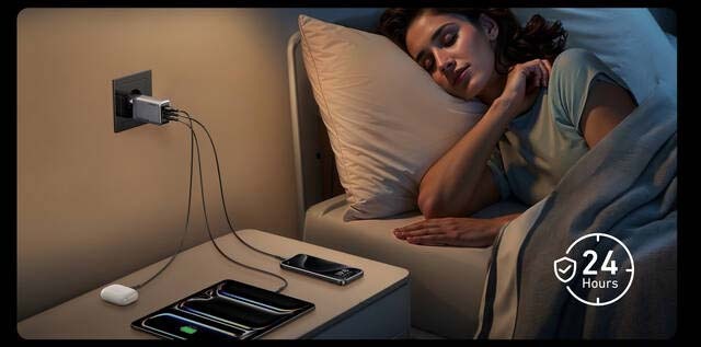 Nabíječka do sítě Anker Prime Charger 100W GaN, 2xUSB-C, 1xUSB-A stříbrná