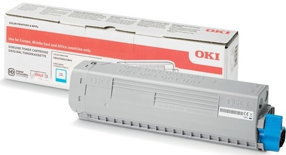 Toner OKI C824/C834/C844, 5000 stran - azurový