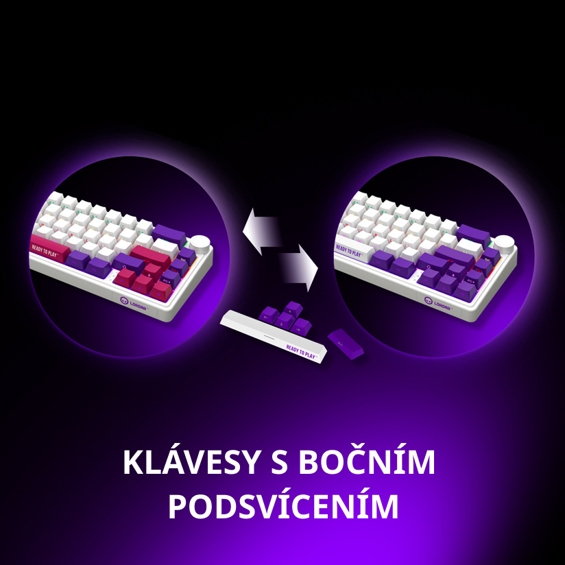 Klávesnice Lorgar KBP70MW, CZ černá/žlutá