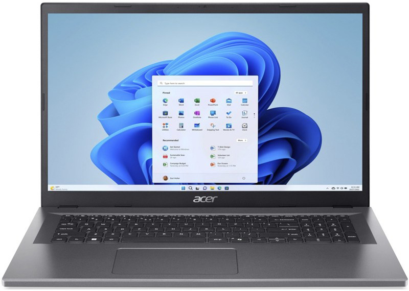 17,3" notebook Acer Aspire Go 17 pro použití doma i v kanceláři, šedá barva
