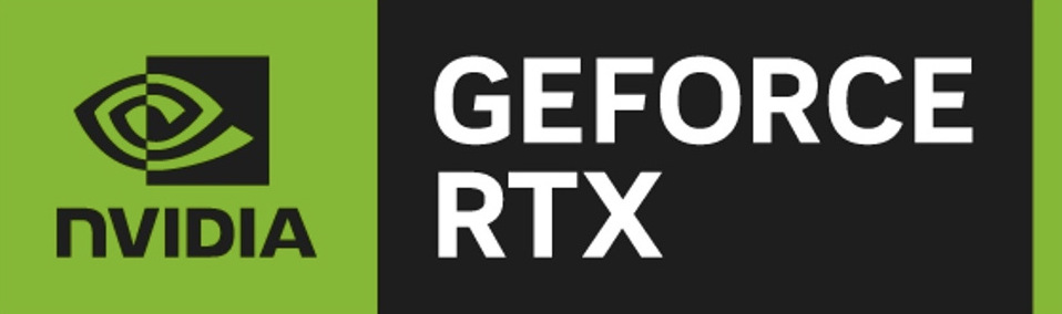 Logo grafické řady NVIDIA GeForce RTX použité v notebooku Lenovo Legion Pro 5 16IAX10H