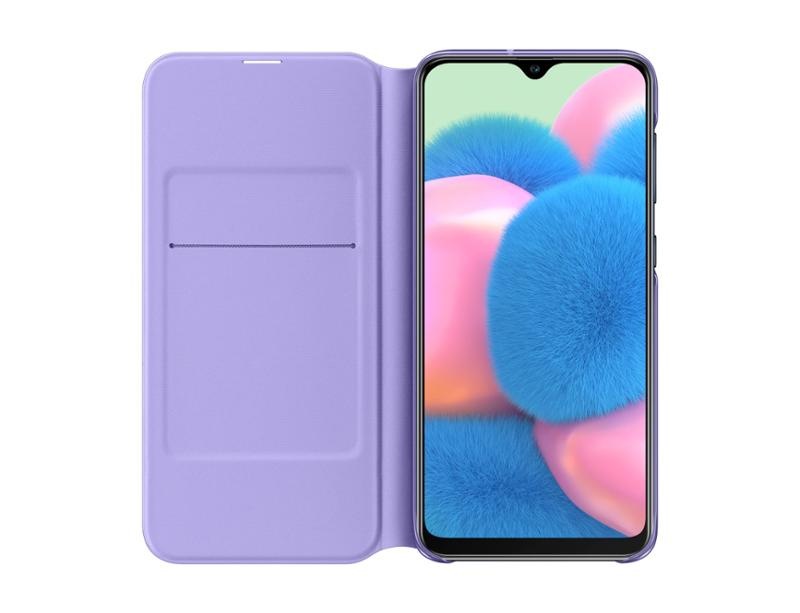 Pouzdro na mobil flipové Samsung Wallet Cover na Galaxy A30s černé Samsung karty