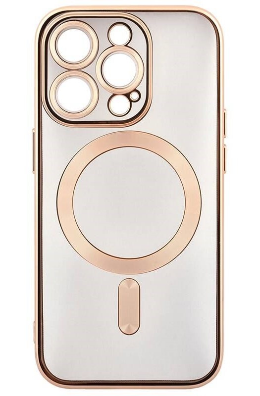 Kryt na mobil WG Magic Eye Magnet na Apple iPhone 14 Pro zlatý/průhledný