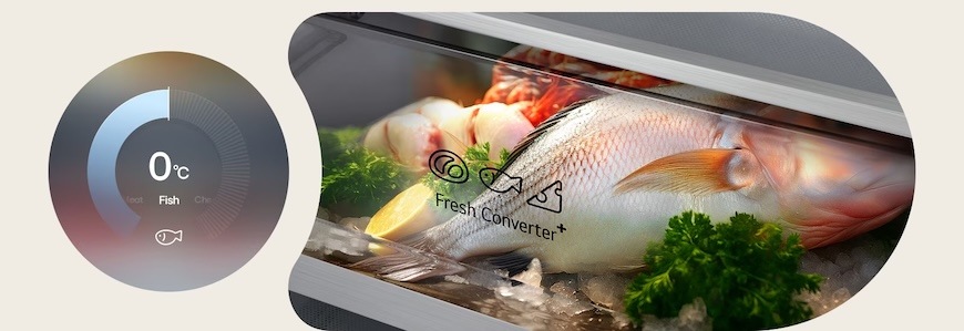  Zásuvka Fresh Converter+ totiž umožňuje nastavit optimální teplotu pro vámi zvolený druh potraviny.