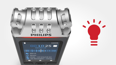 Diktafon Philips DVT6110 černý/stříbrný Diktafon Philips DVT6110 černý/stříbrný
