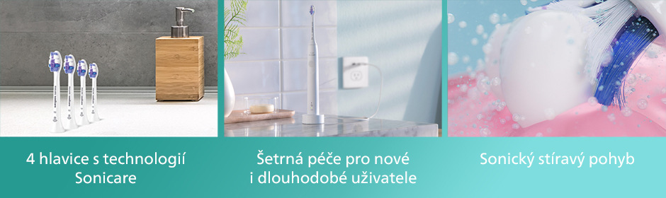 Náhradní hlavice Philips Sonicare Sensitive HX6054/10 (4 ks) bílá