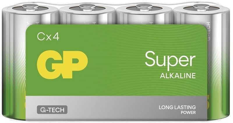 Baterie alkalická GP Super C (LR14), 4 ks