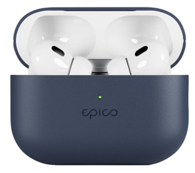 Pouzdro Epico Leather pro Apple AirPods Pro 2 modré Pouzdro Epico Leather pro Apple AirPods Pro 2 modré
