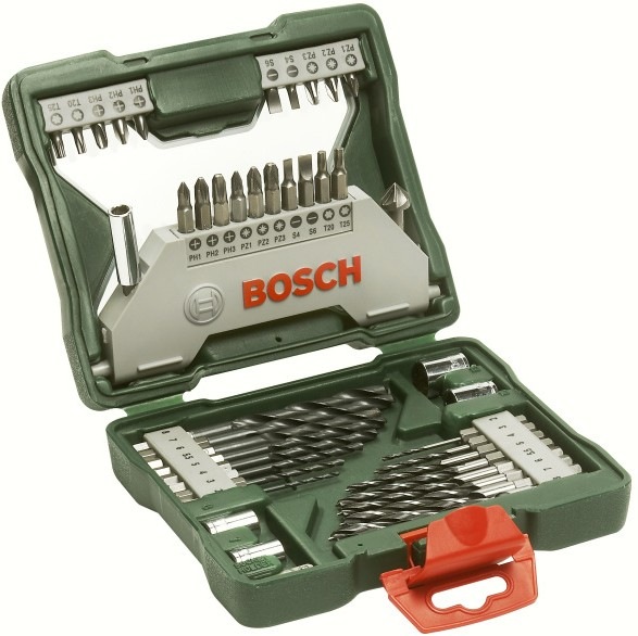 Sada vrtáků a bitů Bosch 43 dílná X-Line pro vrtačky se sklíčidlem