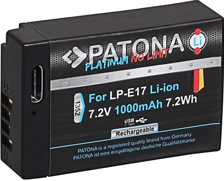 Baterie PATONA Platinum LP-E17 1000 mAh Li-Ion pro fotoaparáty Canon