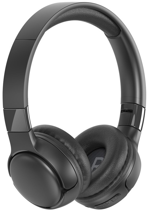 Sluchátka HONOR CHOICE Headphones Lite černá Sluchátka natočená mírně z boku ukazující ovládací tlačítka na náušníku.