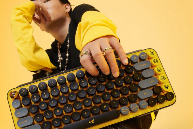Klávesnice Logitech POP Keys US - blast yellow