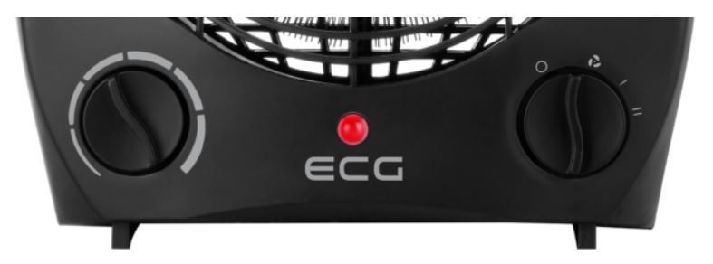 Teplovzdušný ventilátor ECG TV 3030 Heat R Black černý Teplovzdušný ventilátor ECG TV 3030 Heat R Black