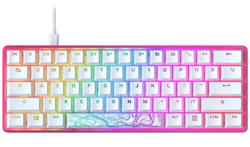 Klávesnice HyperX Alloy Origins 60, US růžová