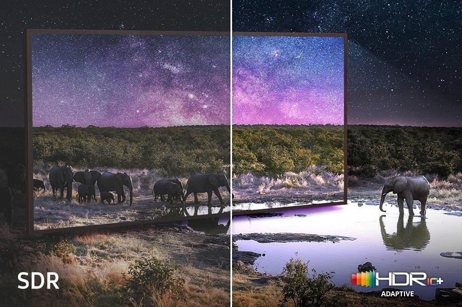 Televize Samsung QE85QN80F Srovnání obrazu SDR a Quantum HDR