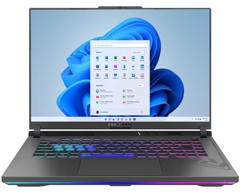 Notebook Asus ROG Strix G16 (G615) v šedé barvě.