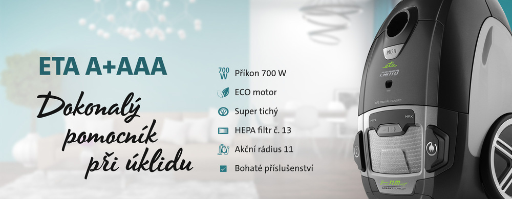 Podlahový vysavač ETA Canto II 2492 90020 stříbrný/šedý Podlahový vysavač ETA Canto II 2492 90020 stříbrný/šedý