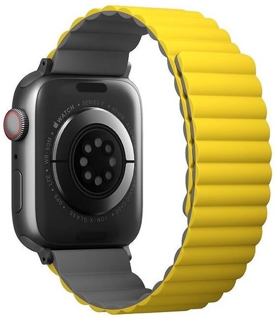 Řemínek Uniq Revix Reversible na Apple Watch 42/44/45/49mm šedý/žlutý