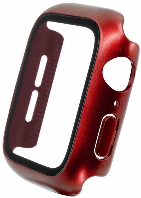 Ochranné pouzdro FIXED Pure+ s temperovaným sklem pro Apple Watch 40mm červené