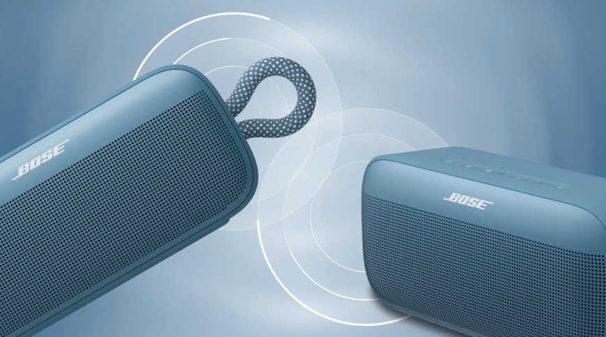 Přenosný reproduktor Bose Soundlink Plus modrý Spárování dvou reproduktorů Bose SoundLink Plus