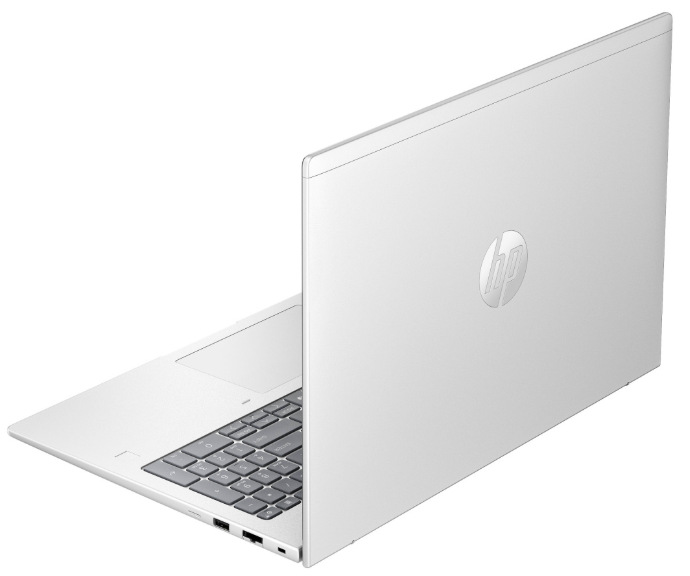 Notebook HP ProBook 4 G2a 16" stříbrný Zadní strana HP ProBook 4 G2a se světle stříbrným víkem a logem HP