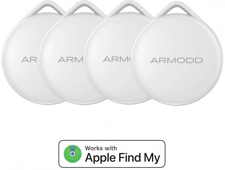 Lokátor ARMODD iTag s podporou Apple Find My - 4 ks bílý