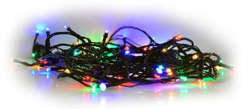 Vánoční osvětlení Solight řetěz, 200 LED, 20m, přívod 5m, 8 funkcí, časovač, multicolor