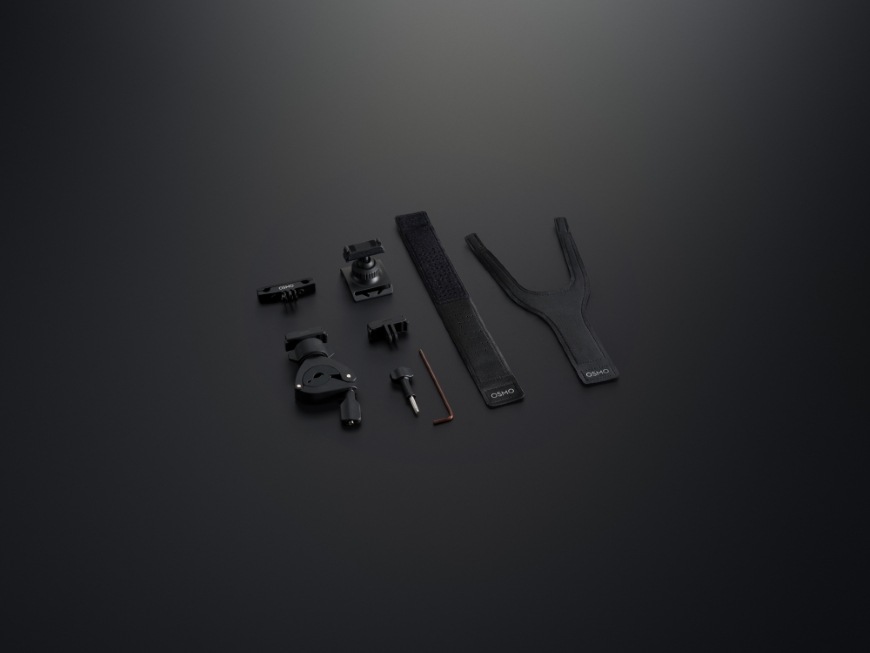 Sada držáků DJI Osmo Road Cycling Accessory Kit (Dual-Direction Quick-Release) černá Kompletní sada originálních držáků akční kamery DJI Osmo Road Cycling Accessory Kit