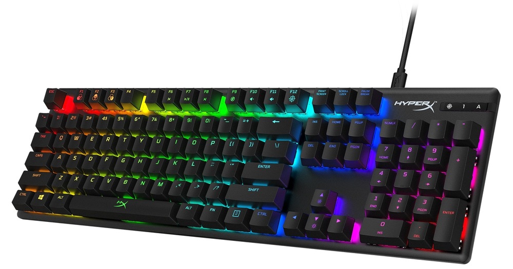 Klávesnice HyperX Alloy Origins Aqua Switch, US černá