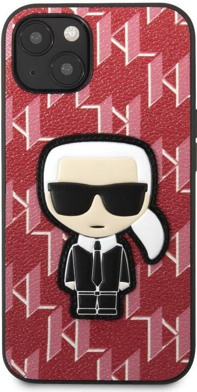 Kryt na mobil Karl Lagerfeld Monogram Ikonik na Apple iPhone 13 červený