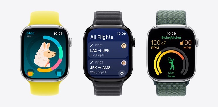 Chytré hodinky Apple Watch Series 10 GPS + Cellular 42mm pouzdro z přírodního titanu - skálově šedý sportovní řemínek - S/M