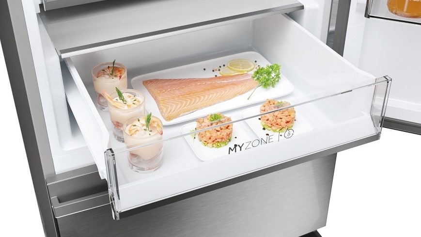 Chladnička s mrazničkou Haier HTW5618CNMG stříbrná Chladnička s mrazničkou Haier HTW5618CNMG stříbrná