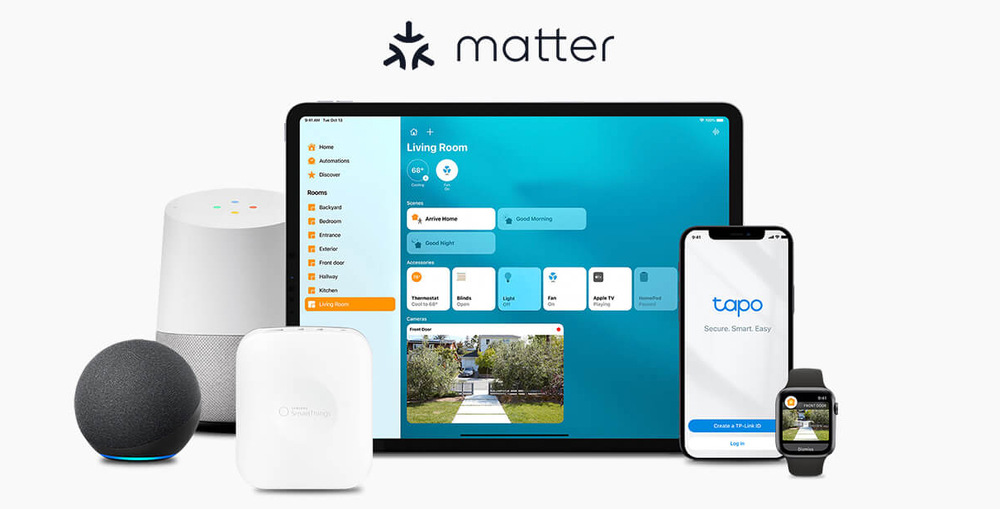 Chytrá zásuvka TP-Link Tapo P100M, Matter bílá