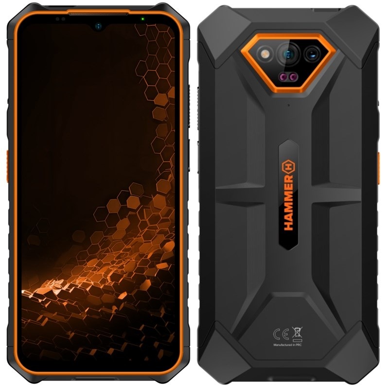 Mobilní telefon myPhone Hammer Iron V černý/oranžový