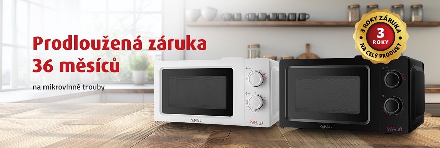 Mikrovlnná trouba Gallet FMOE305W bílá Mikrovlnná trouba Gallet, prodloužená záruka