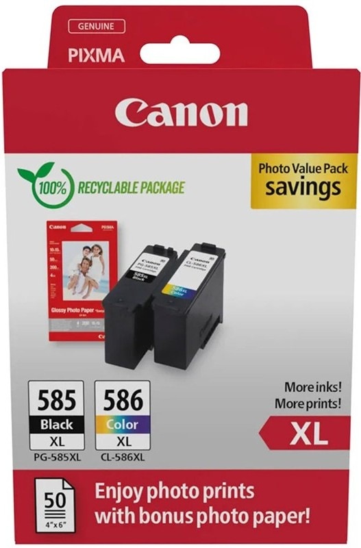 Inkoustová náplň Canon PG-585XL/CL-586XL s fotopapírem GP-501