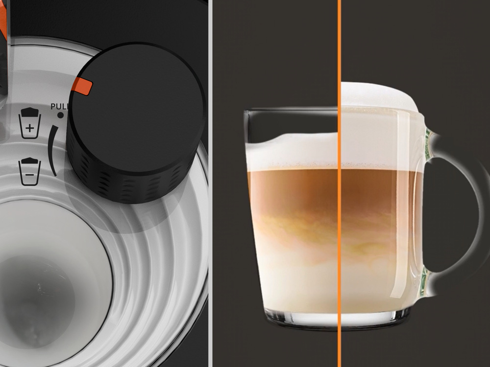 Bohatá krémová pěna na kávě od kávovaru Krups EA918GE0 Sensation Elite Hot & Cold