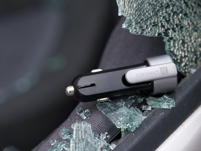 Adaptér do auta Connect IT Emergency Car Charger, 2x USB černý/stříbrný Adaptér do auta Connect IT Emergency Car Charger, 2x USB černý/stříbrný