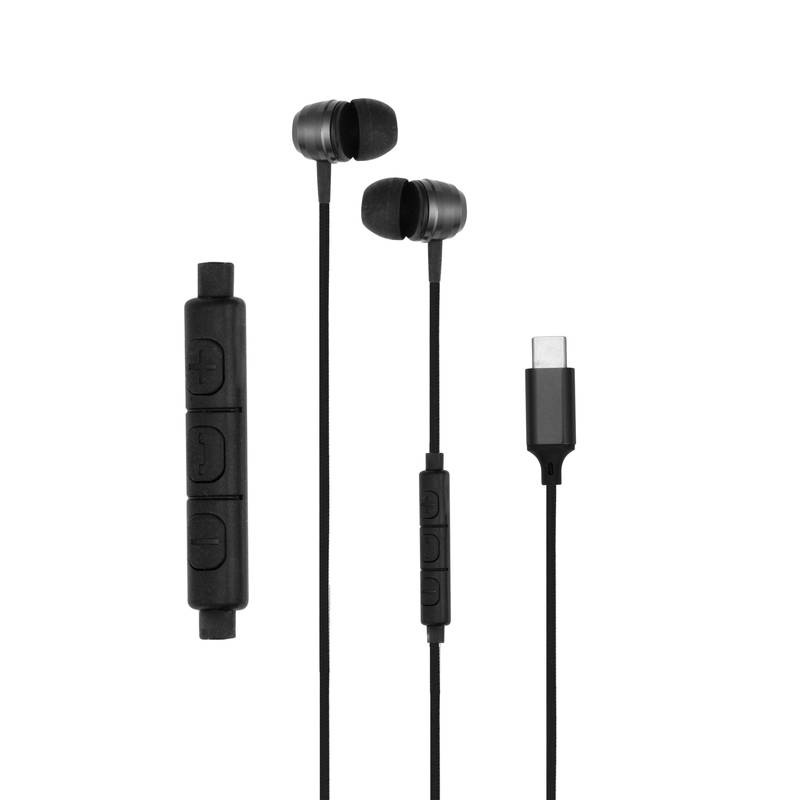 Sluchátka WG E08, USB-C černá