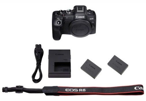 Digitální fotoaparát Canon EOS R8 tělo + LP-E17 kit černý Digitální fotoaparát Canon EOS R8 tělo + LP-E17 kit černý