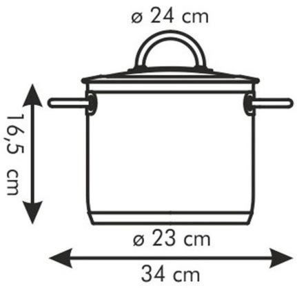 Hrnec s poklicí Tescoma VISION 24 cm, 7,0 l nerez