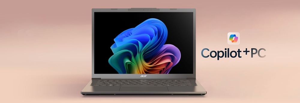 Copilot+ PC s výkonnou NPU jednotkou nabízí chytré funkce AI a rychlý přístup přes klávesu Copilot.